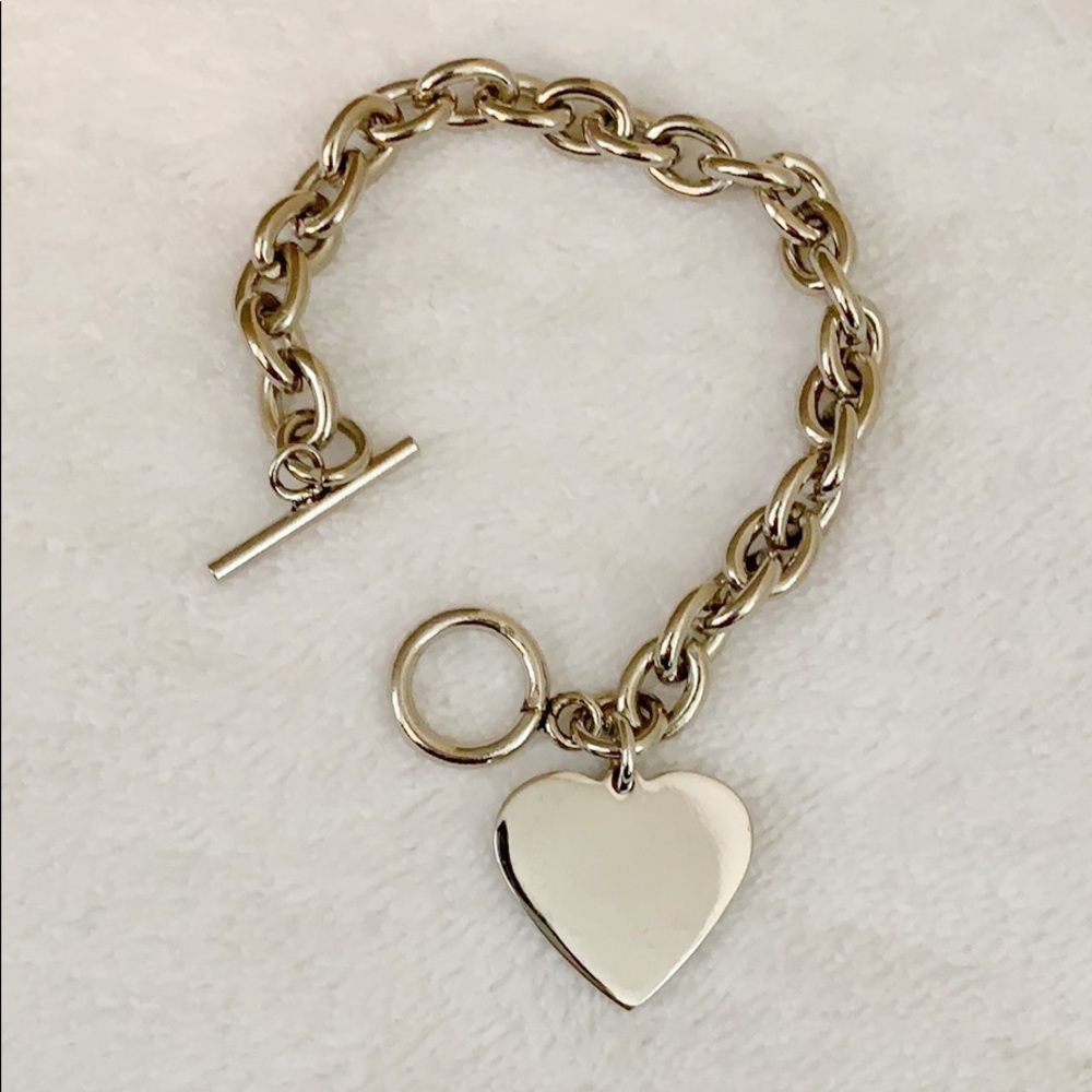 Nordstrom Via C Heart Charm Chain Bracelet